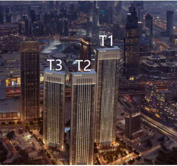 迪拜市中心Downtown Views II 準(zhǔn)現(xiàn)房兩房公寓出售